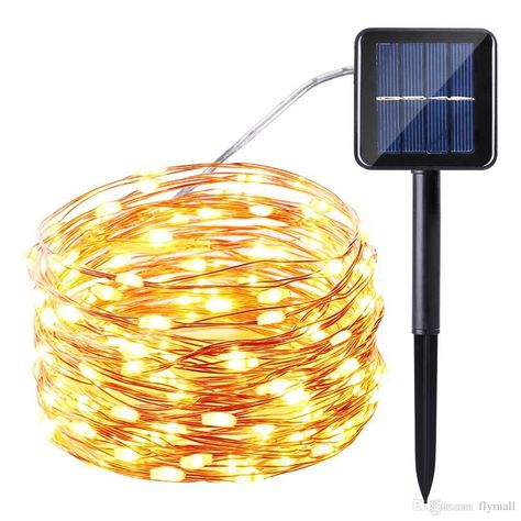 10m 100 LED Solar Lamps Copper Wire Fairy String Patio Lights 33ft Waterproof Outdoor Garden Christmas Wedding Party Decoration Solar Light Ideas, Patio Party Decorations, Solar Powered Fairy Lights, Mason Jar Light Fixture, Fairy Lights Garden, Solar Light Crafts, Solar Lights Diy, Mason Jar Light, Wire String Lights