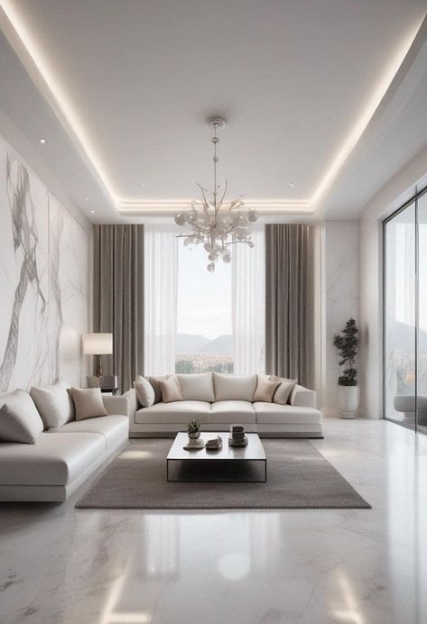 ultra realistic, A appartment, A Modern White Marble Haven, With Wide-Angle View, High-End Modern Luxury, Wide-Angle View, Unlikely Juxtaposition#ai#design# House Interior Realistic, Ultra Modern Interior, Ceilings Design, Modern Marble, Small Living Room Decor, False Ceiling Design, Ultra Modern, False Ceiling, House Interior Decor