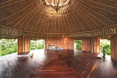 Eco-Rustic_Haramara-Yoga-Retreat_Sayulit_Riviera-Nayarit_MX-6 Grassless Yard, Outdoor Yoga Studio, Yoga Pavilion, Nipa Hut, Yoga Spaces, Dream Yoga, Yoga Platform, Yoga Sanctuary, Home Yoga Room