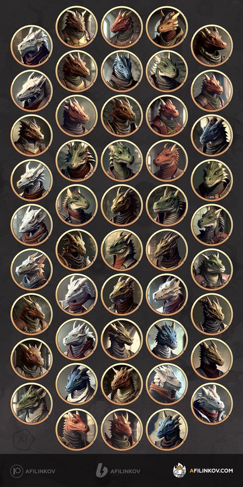 116 NPC tokens for your online games: Dragonborn (D&D, Pathfinder) Dragonborn Dnd, Dnd Journal, Tokens Rpg, Dnd Tokens, Dnd Maps, Dnd Stuff, Gaming Token, Personal Achievements, Fantasy Races