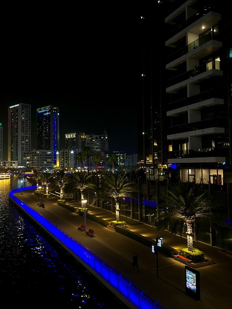 Dubai Aesthetic Night, Dubai Night, City View Night, Midnight City, Dubai Aesthetic, Dubai Marina, Pretty Phone Wallpaper, Dubai City, Luxury Lifestyle Dreams