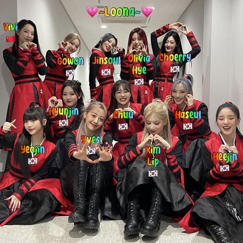 Loona group photo with names Groups Photo, Girls Group Names, Group Names, K Pop Girl, Group Photo, Group Photos, Kpop Groups, K Pop, Kpop Girls