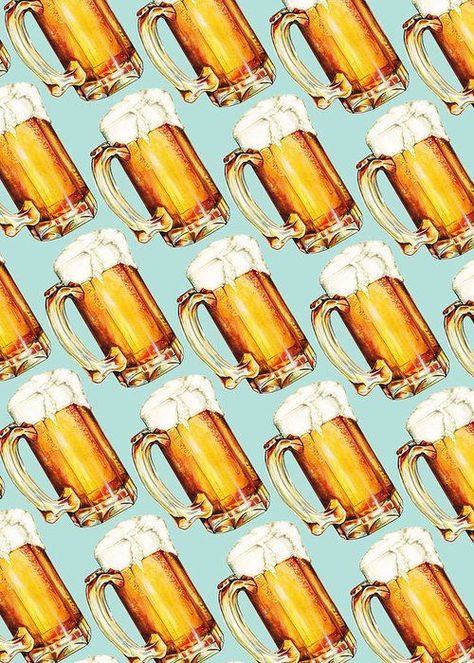 Beer Greeting Card featuring the painting Beer Pattern by Kelly Gilleran Beer Iphone Wallpaper, Beer Wallpaper, Diy Fathers Day, Beer Cheers, Best Wallpaper Hd, 8k Wallpaper, Shirt Art, Craft Brewing, Vintage Beer