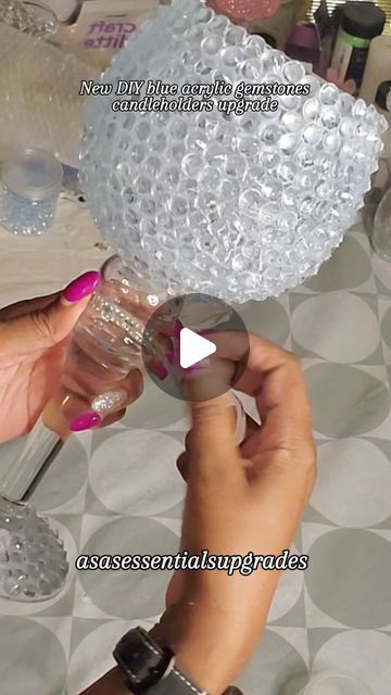 Asa on Instagram: "I'm thrilled to share my handmade blue acrylic gemstone candle holders! Ideal for weddings and engagement parties, these unique pieces are truly stunning. I'm smitten - and I hope you will be too! Follow me for more DIY ideas and subscribe to my YouTube channel (link in bio). #asasessentials#diytutorials #howtomake #viralvideos #easycraftsidea #foryoupage ##unique #homemade #howtocreate #procreatetutorial #diy #crafthacks #craftideas" Gemstone Candles, Procreate Tutorial, Engagement Parties, Subscribe To My Youtube Channel, My Youtube Channel, Engagement Party, Easy Crafts, Diy Ideas, Youtube Channel