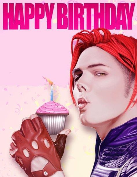 Happy birthday to @Jayden Burt Gerard Way Birthday, Last Minute Birthday Gifts, Emo Memes, In Memes, Birthday Meme, Gerard Way, Birthday Cards Diy, My Chemical, Diy Birthday Gifts