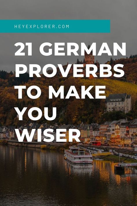 German Proverbs, Funny Proverbs, Idioms And Proverbs, Learn Languages, German Quotes, Proverbs Quotes, German Words, Learn German, German Language