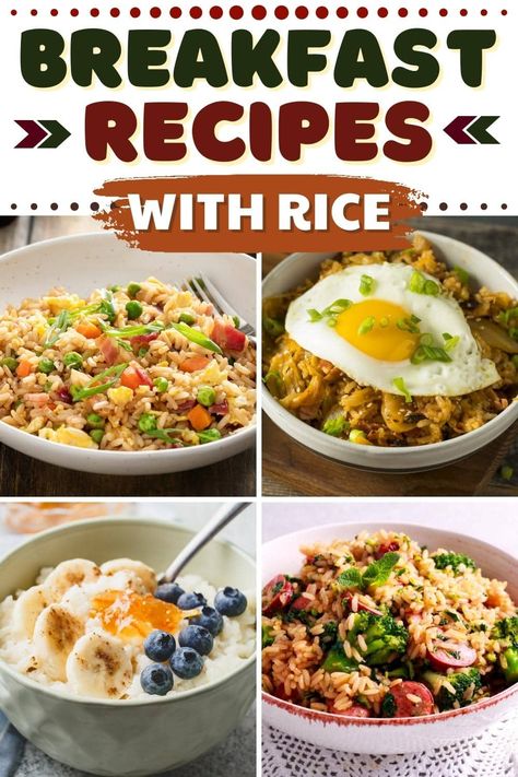 Healthy Breakfast With Rice, Rice Based Breakfast, Breakfast Rice Bowl Recipe, Eggs And Rice Breakfast Healthy, Rice For Breakfast Mornings, Breakfast With Rice And Egg, Fried Egg With Rice, Eggs With Rice Breakfast, Morning Rice Breakfast Recipes