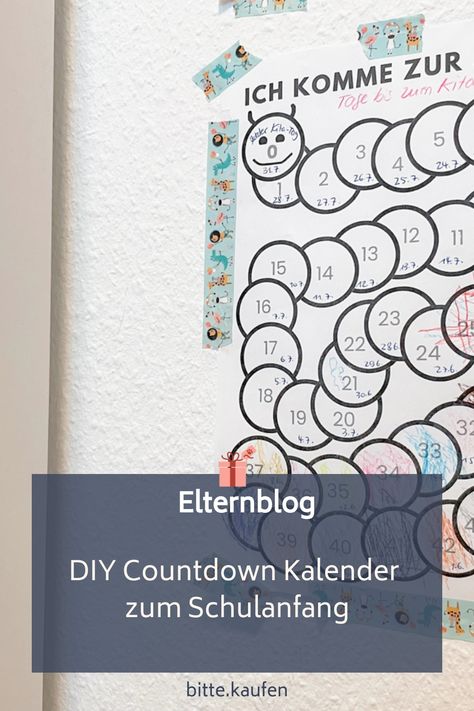 DIY Countdown Kalender zum Schulanfang Diy Countdown, Collage