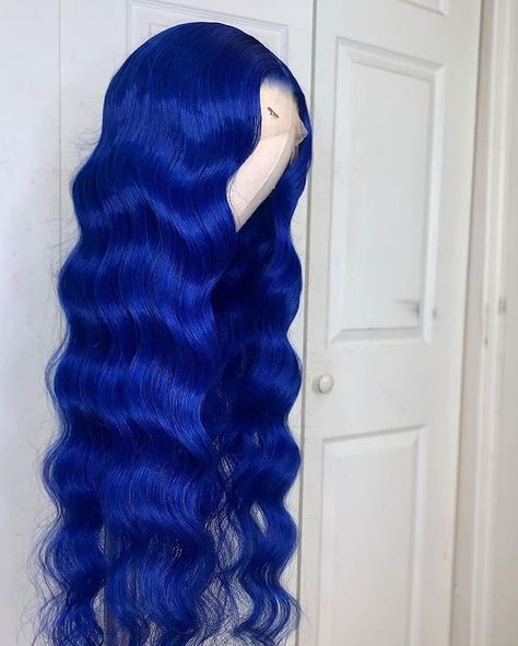 Boujie Hairstyles, 21st Hairstyles, Blue Lace Front Wig, Wavy Wigs, Blue Wig, High Maintenance, Human Virgin Hair, Lace Hair, Human Hair Lace Wigs