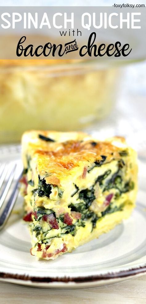 Spinach Bacon Cheese Quiche, Spinach Bacon Quiche Recipes, Meat Quiche Recipes, Quiche With Puff Pastry Crust, Puff Pastry Quiche Recipes, Savory Combo Recipes, Quiche With Puff Pastry, Pianono Recipe, Bacon And Spinach Quiche