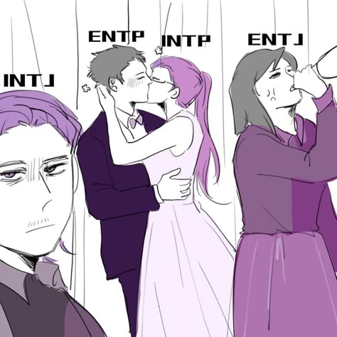 Into And Entp Fanart, Entj And Intp Relationship Fanart, Intj Entj Fanart, Smug Poses Drawing, Mbti Intp Fanart, Intp Relationships Fanart, Entj X Intp Relationship Fanart, Intj Personality Fanart, Intp Female Fanart