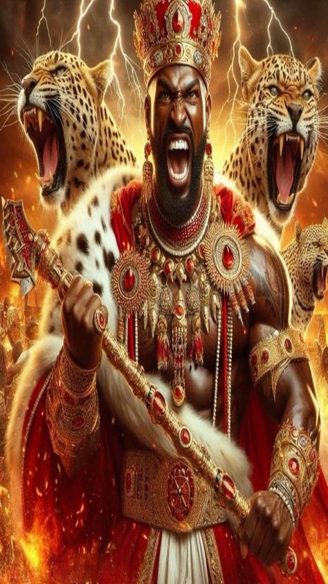 Chango Orisha, Shango Orisha, African Superhero, Orishas Yoruba, Black Power Art, African Mythology, Black Royalty, African Royalty, African Spirituality