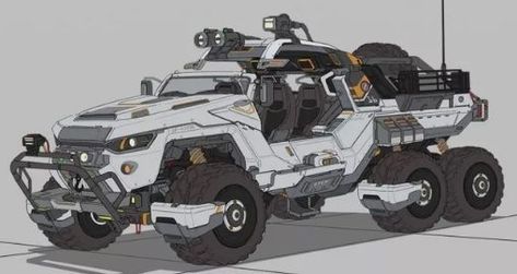 Sci Fi Exploration Vehicles, Sci Fi Land Vehicles, Sci Fi Jet, Sci Fi Tank, Concept Vehicles Sci Fi, Futuristic Cars Design, Space Ships Concept, Armored Vehicle, Space Ship Concept Art