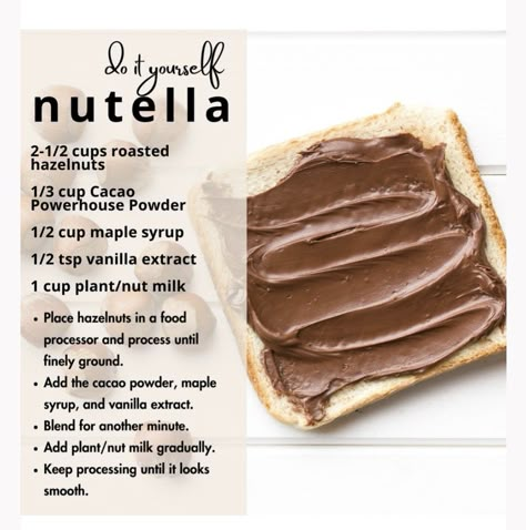 Nuts In Honey, Simple Nutella Recipes, How To Make Homemade Nutella, How To Make Nutella At Home, Make Nutella At Home, Homemade Healthier Nutella Clean Food Crush, Home Made Nutella Healthy, Diy Nutella, Protein Sweets