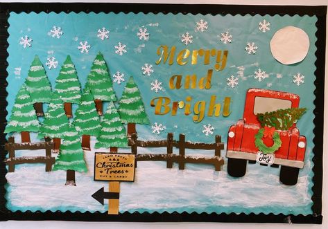 Christmas Decoration For Kids, Christmas Board Decoration, Snowman Bulletin Board, Bulletin Board Tree, Winter Classroom Decorations, Christmas Hallway, Christmas Bulletin Boards, Contest Ideas, Christmas Door Decorating Contest