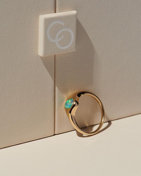 Our 0.74ct Green, Orange Opal Ring is certain to awe its viewer with its refined design and radiant gemstone. This ring is the essence of subtle luxury meeting the power of nature. #chealopal Red Opal, Subtle Luxury, Ring Opal, Power Of Nature, Opal Color, Green Opal, Opal Ring, Opal Crystal, Yellow Gold Ring