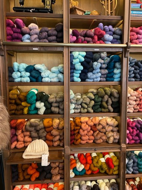 Magpie, Frederick MD, small business, yarn wall, yarn, thread, yarn colors, craft store, display, rainbow Yarn Market Display, Yarn Store Aesthetic, Yarn Aesthetic, Yarn Display, Colors Craft, Craft Aesthetic, Yarn Collection, Store Aesthetic, Yarn Wall