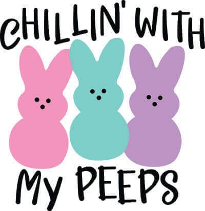 Chillin' With My Peeps SVG- ✅ Best Free SVG Files for Cricut Shirt Svgs, Free Svg Downloads, Peeps Svg, Halloween Svgs, Cricut Projects Easy, Easter Svg Files, Cricut Stencils, Easter Projects, Easter Peeps