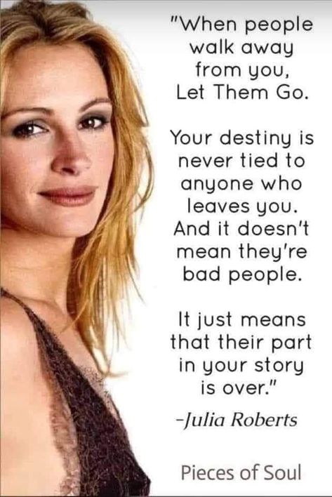 Let them go and finish #YourStory. Julia Roberts Quotes, Behind Blue Eyes, Let Them Go, Good Motivation, Julia Roberts, Lesson Quotes, Life Lesson Quotes, Quotable Quotes, Infp