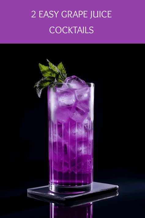 Discover these quick grape juice cocktails for refreshing summer gatherings. Prepare the vibrant Purple Passion, a sweet and tangy drink with citrus notes, or try the Grape Crush. Grape Flavored Alcoholic Drinks, Grape Ape Drink Recipe, Drinks With Grape Juice, Cocktails With Grape Juice, Grape Juice Cocktail Alcohol, Grape Crush Cocktail, Grape Drink Recipes, Grape Vodka Drinks, Grape Mocktail