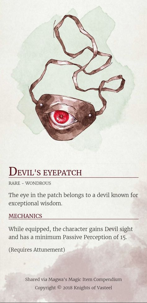 Sunsword Dnd, Dnd Magic Items Necromancer, Dnd Pirate Magic Items, D&d 5e Magic Items, Dnd Magic Artifacts, Dnd Cool Items, Dnd 5e Wondrous Items, Dnd Eyepatch, Dnd Wepon Ideas