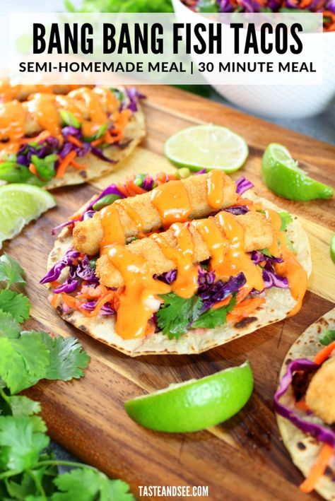 Keto Fish Tacos With Cabbage Slaw, Fish Tacos Tilapia, Fish Tacos With Cabbage, Toasted Corn, Fish Taco Sauce, Bang Bang Sauce, Easy Fish Tacos, Fish Taco, Fish Tacos Recipe