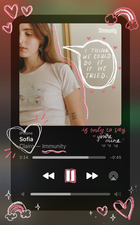 sofia - clairo, immunity <3 spotify album cover doodle by me Clairo Immunity, Girls Album, Doodle On Photo, Girls Music, Music Album Covers, Mood Songs, Music Album Cover, Foto Ideas Instagram, Just Lyrics