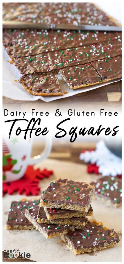 Grandma Desserts, Toffee Squares, Gluten Free Christmas Desserts, Gluten Free Dairy Free Dessert, Gluten Free Christmas Cookies, Dairy Free Treats, Easy Holiday Desserts, Gluten Free Holiday, Baking Christmas