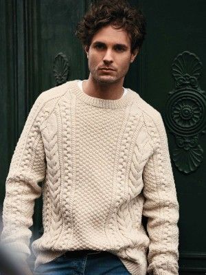 Knitting Patterns For Men, Stock Patterns, Knit For Men, Mens Cable Knit Sweater, Winter Knitting Patterns, Cable Knit Sweater Pattern, Aran Sweaters, Knitting For Men, Aran Jumper