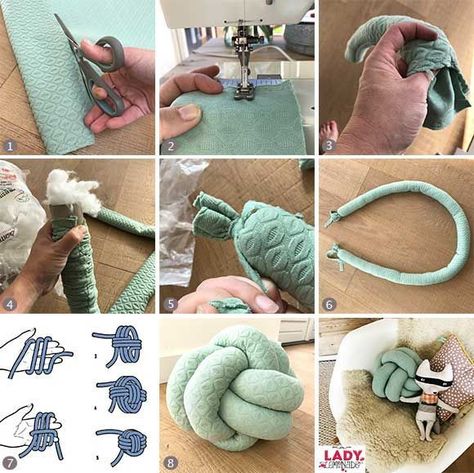 Related image Knot Pillow Diy, Knot Pillows, Diy Lemonade, Knot Cushion, Knot Pillow, Diy Bebe, Sewing Bee, Costura Diy, Diy Buttons