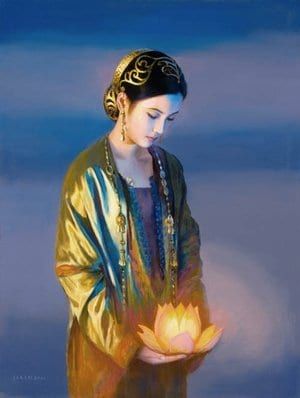 Vivid Dreams, Kuan Yin, Kwan Yin, Chinese Art, Asian Art, Japanese Art, Beautiful Art, Lotus, Painter