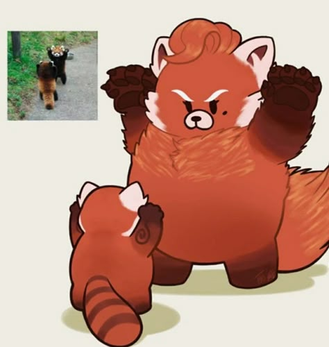 Red Panda Turning Red, Meilin Lee, Ming Lee, Futurisme Retro, Wait A Minute, Disney Fanart, Turning Red, Cute Animal Drawings Kawaii, Dessin Adorable