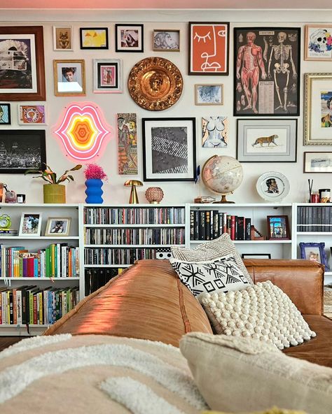 Paula Truscott + Martin Loorits (@mismatchedhome) • Instagram photos and videos Bookcase Gallery Wall, Maximalist Home, Gallery Wall Layout, Eclectic Interior Design, Interior Design Business, Hanging Frames, Eclectic Design, Eclectic Interior, Living Room Inspo