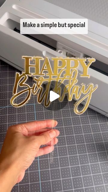 Roisin | Cricut UK Community Leader | Paper Crafter | Tutorials on Instagram: "AD| New to Cricut or working with paper? Then why not try this simple but very special beginner friendly cake topper! You can find it try on my Cricut Design Space Profile 🫶🏽

Did you get a cricut recently or have you recently started working with paper? Let me know what your first project was or what you are planning to make? Comment below....

#sweetevedesigns #cricut #cricutmade #cricutbeginner #cricutforbeginners #caketoppers #cricutcaketopper #diycaketopper #cricuthacks #cricuttips #cricuttutorials #cricutdesignspace 

✨Made on my @cricut @cricut_uk 
✨Cardstock by @therangeuk @hobbycrafthq 
✨Acetate by @cricut_uk 
✨Glues @bearlyarts" Cricut Joy Cake Topper Diy, Cricut Projects Cake Toppers, Cardstock Cake Toppers Diy, Cake Topper On Cricut, Make Cake Topper With Cricut, 80th Birthday Cricut Ideas, Simple Cake Toppers Birthdays, How To Make Acrylic Cake Toppers, 3d Cake Topper Cricut Tutorial