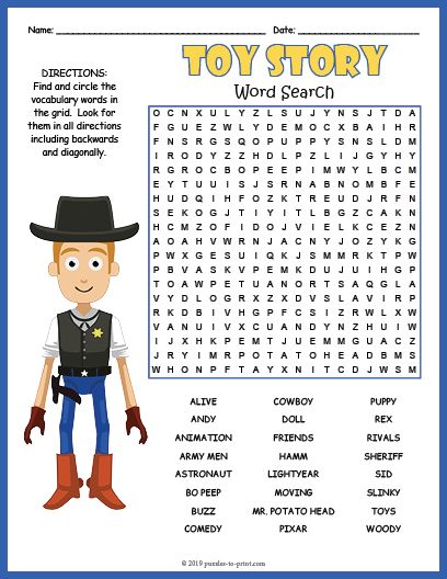 Free Printable Toy Story Word Search Disney Word Search, Printable Toy Story, Disney Themed Classroom, Kids Word Search, Preschool Activities At Home, Free Printable Word Searches, Disney Word, Printable Toys, Printable Puzzles For Kids