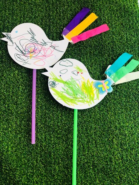 Spring Birds Preschool Activities, Easy Bird Crafts For Preschoolers, Birds Crafts For Toddlers, Birds Art And Craft Preschool, Bird Preschool Craft, Bird Art For Toddlers, Birds Activity For Preschool, Birds Theme Preschool Activities, Bird Activities For Toddlers