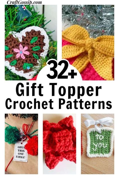 32 DIY Gift Toppers and tags You Can Crochet For Christmas – Crochet Diy Gift Toppers, Crochet For Christmas, Free Crochet Snowflake Patterns, Christmas Gift Tags Free, Cluster Stitch, Toppers Diy, Crochet Coasters Free Pattern, Cowl Crochet, Easy Christmas Ornaments