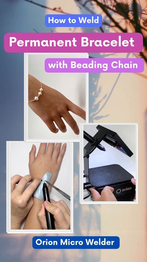 How To Weld Permanent Beaded Bracelet No Jump Rings Permanent Bracelet, How To Weld, Bracelet With Pearls, Forever Bracelet, Jump Ring Jewelry, Diy Jewelry Display, Permanent Jewelry, Jewelry Box Diy, Twisted Bracelet