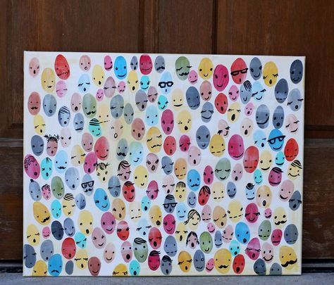 thumbprint faces, i love Thumb Impression Painting, 5 Star Notebook, Star Notebook, Reception Classroom, Thumbprint Art, Reception Class, Painting Stones, Paint Dipping, Thumb Print