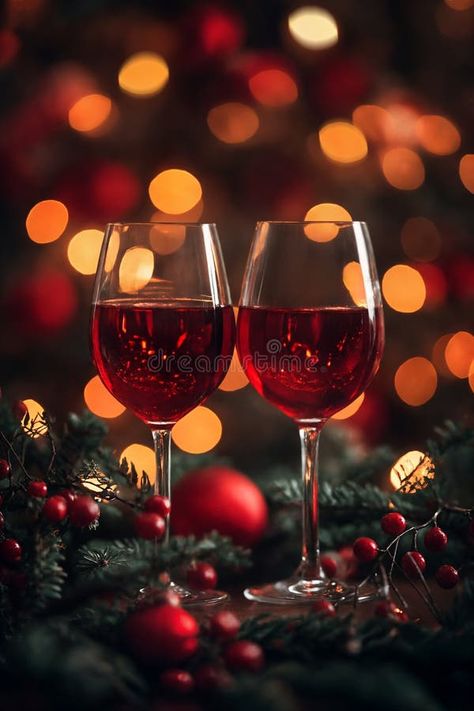 Two glasses red wine on sparkling red bokeh background with free space. Christmas and new year holiday party stock images Machine Photography, Christmas Bokeh, Sparkling Red Wine, Celebration Dinner, Space Christmas, Christmas Wine Glasses, Champagne Party, Bokeh Background, New Year Holidays