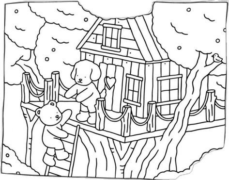 Bobbie Goods Coloring Pages, Bobbie Goods Coloring, Fantasy Kitchen, Friends Coloring Pages, Bobbie Goods, Kitchen Decorations, Bear Coloring Pages, Detailed Coloring Pages, Hello Kitty Coloring