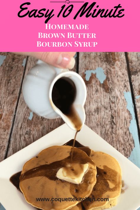 Butter Syrup Recipe, Bourbon Syrup, Booze Recipes, Brown Butter Bourbon, Butter Bourbon, Butter Syrup, Healthy Vegetarian Dinner, Brunch Dishes, Mouthwatering Recipes