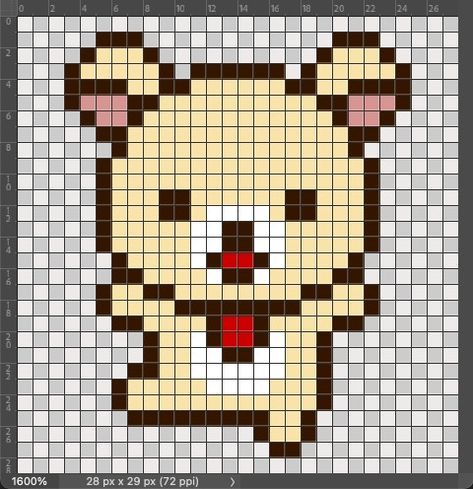 Rilakkuma Pixel Art, Pixel Grid, Easy Perler Beads Ideas, Graph Crochet, 3d Perler Bead, Pixel Drawing, Perler Bead Templates, Pixel Crochet, Pixel Art Grid