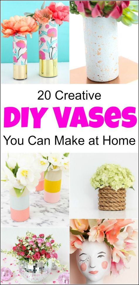 unique diy vase ideas to make     #diy #homedecor Repurpose Containers, Decorating Vases, Diy Vase Decor, Diy Vases, Coastal Diy, Vases Diy, Vase Ideas, Vase Decoration, Flower Vases Decoration