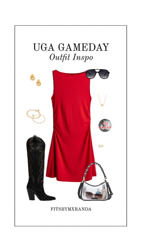 UGA GAMEDAY FIT | #outfitinspo #gameday #gamedayfit #gamedayoutfit #uga #outfit Uga Gameday Outfit, Uga Gameday, Sorority Events, Gameday Outfit, Cute Outfits, Outfit Inspo