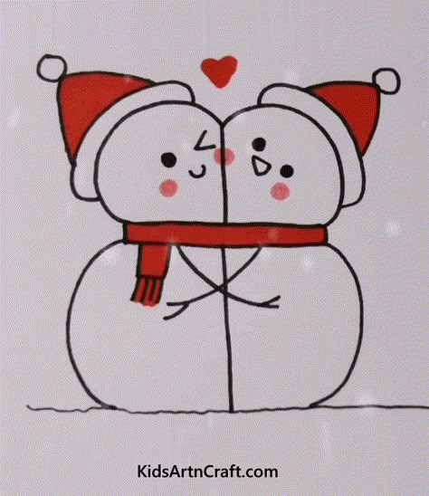 Christmas Drawings For Boyfriend, Cute Winter Drawings Easy, Easy Winter Drawings, Cute Christmas Drawings Easy Simple, Winter Drawings Easy, Cute Winter Drawings, Winter Drawing Ideas, Awesome Drawing Ideas, Winter Drawing