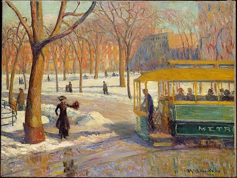 William Glackens, Ashcan School, Barnes Foundation, William James, Park In New York, Square Painting, Williams James, European Paintings, Oil Painting Reproductions