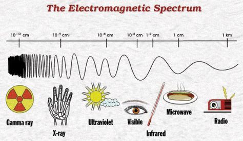 Diagram shows range of wavelengths: gamma rays, x-rays, ultraviolet, visible… Electromagnetic Spectrum, 6th Grade Science, 5th Grade Science, Science Videos, Electromagnetic Radiation, Remote Sensing, Radio Wave, Light Wave, Color Worksheets