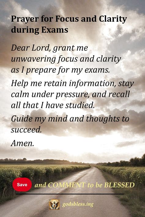 Prayer for Focus and Clarity during Exams Prayers For Board Exam, Prayer For Tests And Exams, Prayer For Final Exams, Prayer To Pass An Exam, Prayer For Passing An Exam, Prayer For Studying For Exam, Exam Prayers For Students, Prayer For Exams Finals, Prayer For College Student