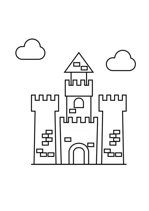 Unlock creativity with this castle outline drawing for kids! Perfect for coloring, imaginative play, and enhancing fine motor skills. Great for parents and teachers looking for engaging activities. #CastleDrawing #KidsArt #ColoringFun #CreativeKids Castle Outline Drawing, Castle Drawing Easy, Castle Outline, Image Prompts, Castle Drawing, Outline Drawing, Outline Drawings, Engagement Activities, Creative Kids